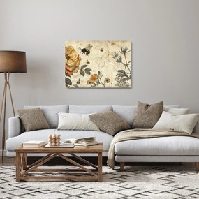 Sklenený obraz - Včelia lúka (70x50 cm)