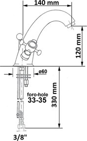 Stojančeková umývadlová batéria v zlatej farbe Antea – Sapho