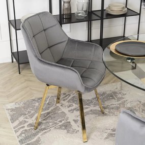 PROXIMA.store - Čalúnená otočná stolička MIA FARBA: sivá