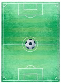 Detský koberec protišmykový BAMBINO 9731 futbalové ihrisko, zelený