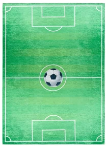 Detský koberec protišmykový BAMBINO 9731 futbalové ihrisko, zelený