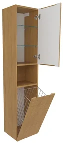 Kúpeľňová skrinka vysoká SAT Evolution 36x165x32 cm dub medový mat SATEVOV36DMK