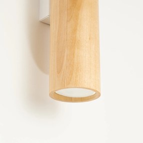 Nástenné svietidlo Lino, 1x drevené tienidlo