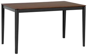 Jedálenský stôl 135 x 80 cm tmavé drevo/čierna CEDAR Beliani
