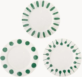 Ručne maľované plytké taniere Linora, 3 ks