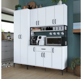 Set kuchynských skriniek Jenaretta 33 (biela + čierna). Vlastná spoľahlivá doprava až k Vám domov. 1107096