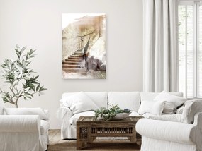Artgeist Obraz - Secret Stairs (1 Part) Vertical Veľkosť: 80x120, Verzia: Na talianskom plátne