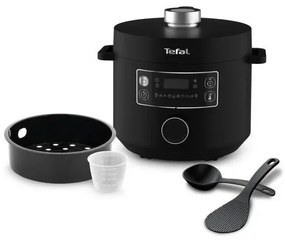 Tefal - Multifunkčný elektrický hrniec TURBO CUISINE 4,8 l 1090W/230V čierna