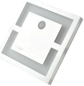 Schodiskové LED svietidlo Quadro, 1x LED 0,6w, 3000k, s, pohybový senzor
