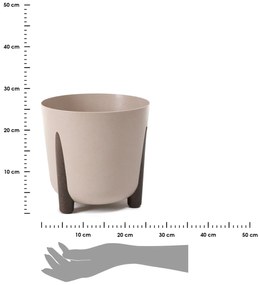 PLASTOVÝ KVETINÁČ MOSS ECO 25X26 CM BÉŽOVÁ