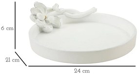 Dekoračná tácka z polyresinu ø 21 cm Magnolia – Mauro Ferretti