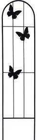 Mreža na popínavé rastliny kovová Lafiora motýľ 20 x 90 cm čierna