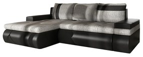 Rohová sedacia súprava Sofia Mini, Dostupné poťahy: ekokoža Soft 029 + Majorka 03, Strana: ľavá