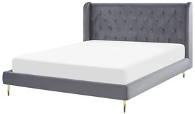 Manželská posteľ 160 cm Flora (sivá) (s roštom). Vlastná spoľahlivá doprava až k Vám domov. 1078973