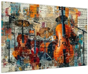 Obraz - Hudobné nástroje (90x60 cm)