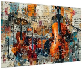 Obraz - Hudobné nástroje (90x60 cm)