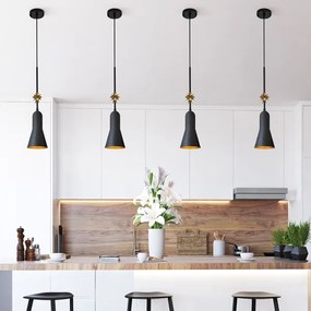 Elstead ETOILE-P-S-MB - Luster na lanku ETOILE 1xE27/60W/230V pr. 13,3 cm čierna