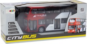 LEAN Toys Dvojposchodový autobus Diaľkovo ovládané RC svetlá