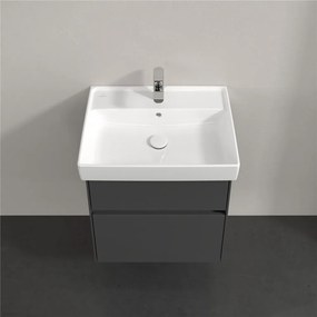 VILLEROY &amp; BOCH Collaro závesná skrinka pod umývadlo, 2 zásuvky, 554 x 444 x 546 mm, Glossy Grey, C00800FP