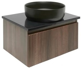 Kúpeľňová skrinka pod umývadlo SAT Evolution 58x30x44,8 cm matný orech SATEVO60NAZ, 1 ks