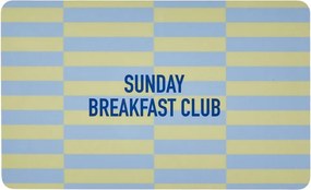BREAD N' BUTTER Raňajková doska "Sunday Breakfast Club" - žltá/modrá