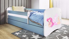 XXXLutz POSTEĽ PRE DETI A MLÁDEŽ 80/160 cm, modrá, biela MID.YOU - Detské izby - 00214200021R