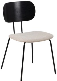 Bielo-čierne jedálenské stoličky v súprave 4 ks Cleo – Ixia