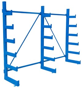 Konzolový regál, jednostranný, stromčekový, 2000 x 2700 x 624 mm, 6 poschodí