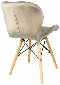 Jedálenské stoličky SKY béžové 4 ks - škandinávsky štýl