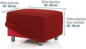 Super strečové poťahy NIAGARA tehlová taburetka (40 - 60 cm)