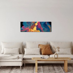 Obraz - Vesmírna láska (s hodinami) (90x30 cm)