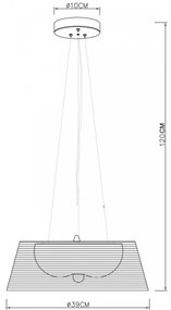 Deko-Light 342032 - Luster na lanku FILO 3xE27/60W/230V pr. 39 cm čierna