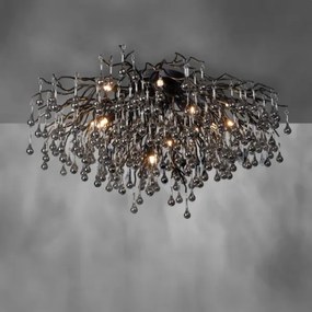 Paul Neuhaus 8092-18 - Prisadený luster ICICLE 14xG9/40W/230V pr. 100 cm čierna