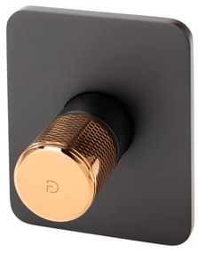 F-Design Ardesia, podomietková 1-výstupová vaňová/sprchová batéria, čierna matná-ružové zlato, FD1-ARD-7PA-25