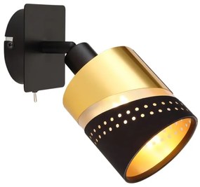 Globo 54046-1 - Nástenné bodové svietidlo OR 1xE14/25W/230V čierna/zlatá