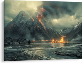 Obraz - Erupcia sopky (70x50 cm)