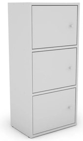 Regál KIKI biela 2 police 3 dvere