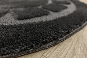 Kúpeľňový koberček Ocean tmavosivý kruh