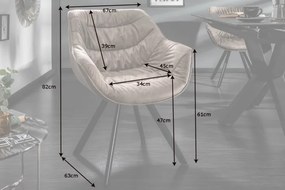 Stolička The Dutch Comfort taupe lakťová opierka