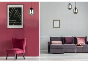 Závesné svietidlo NOVALJA, 1x grafitové sklenené tienidlo