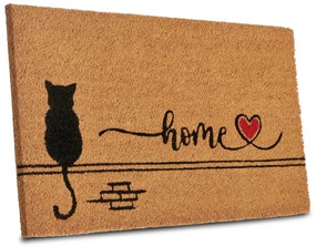 Hanse Home, Rohožka Mačka 106200 - na von aj na doma, 40x70, hnedá, chodba / predsieň