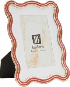 Červený/v zlatej farbe kovový/sklenený stojací rámček 17,5x22,5 cm Elizabeth – Mauro Ferretti