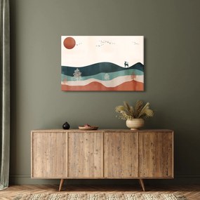 Obraz - Ilustrovaná krajina (90x60 cm)