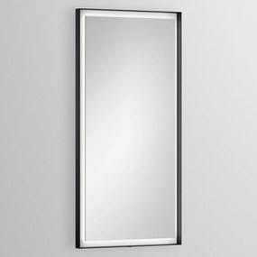 ALAPE SP.FR500.S1 zrkadlo s LED osvetlením, 500 x 40 x 1000 mm, hliníkový rám matný čierny, 6742001899