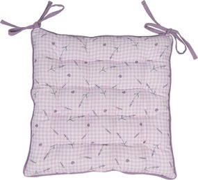 Bavlnený podsedák s výplňou Lavander Garden - 40*40*4 cm