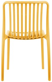 Žltá plastová jedálenská stolička Glee – Leitmotiv