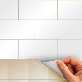 Súprava samolepiek na kachličky 30 ks 20x10 cm Subway Tiles White - Ambiance