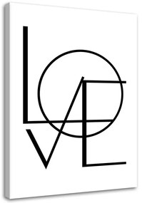 Obraz na plátně Říkadla Typografie Láska - 80x120 cm