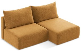 Oranžová rozkladacia/s úložným priestorom rohová pohovka (pravý roh) Kalena – Makamii