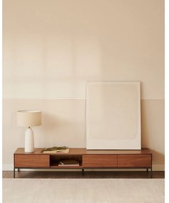 TV stolík v dekore orecha v prírodnej farbe 195x35 cm Vedrana – Kave Home